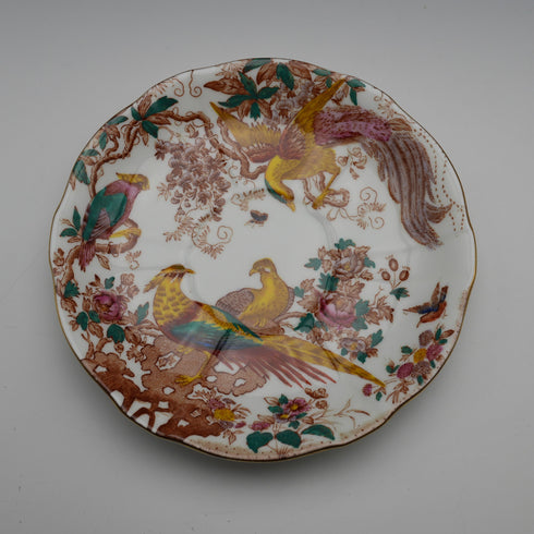 Trio de tazas de té vintage británico Royal Crown Derby "Old Aylesbury", c. 1947, n.º 2