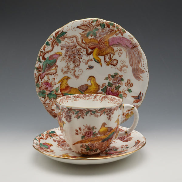 c. 1947 Vintage Royal Crown Derby "Old Aylesbury" Teacup Trio ③