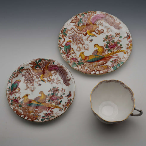 c. 1947 Vintage Royal Crown Derby "Old Aylesbury" Teacup Trio ③