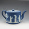 Tetera antigua de estilo tambor, Wedgwood Jasperware, Inglaterra, circa 1900