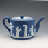 Circa 1900 British Antique Wedgwood Jasperware Drum-Shaped Teapot
