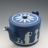 Circa 1900 British Antique Wedgwood Jasperware Drum-Shaped Teapot
