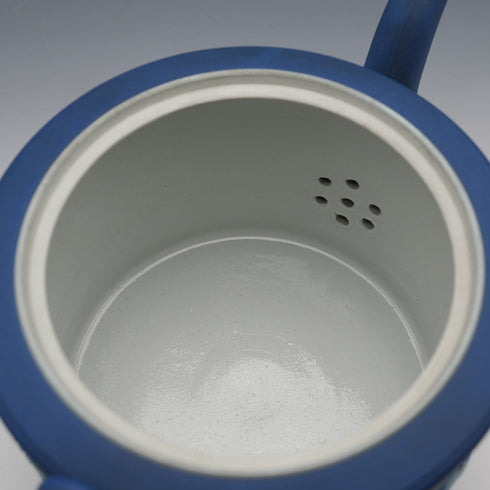 Tetera antigua de estilo tambor, Wedgwood Jasperware, Inglaterra, circa 1900