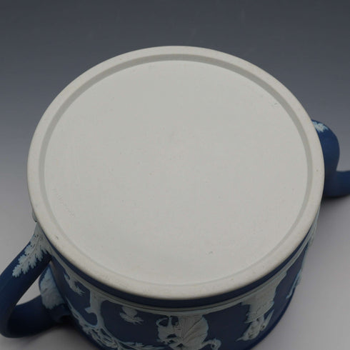 Circa 1900 British Antique Wedgwood Jasperware Drum-Shaped Teapot