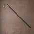 British Vintage Black Shaft Horsehead Handle Walking Stick Cane 88cm