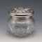 Circa 1900 American Antique Sterling Silver Lidded Cut Glass Jar Wilcox & Evertsen