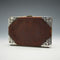 1903 British Antique Sterling Silver-Mounted Brown Leather Wallet John George Smith