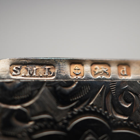 1903 British Antique Sterling Silver Vestas Case 30g Samuel Levi