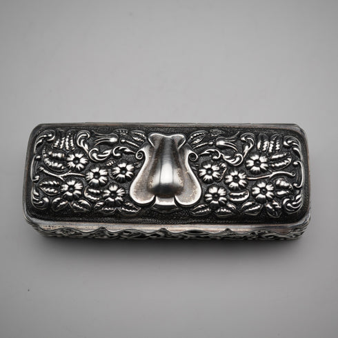 1906 British Antique Sterling Silver Trinket Box 64g GEORGE NATHAN & RIDLEY HAYES