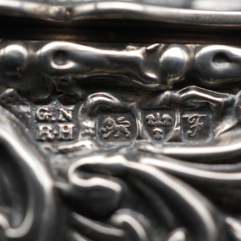 1906 British Antique Sterling Silver Trinket Box 64g GEORGE NATHAN & RIDLEY HAYES