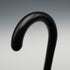 1935 British Vintage Black Shaft Sterling Silver Ornament Large Curved Handle Walking Stick Cane 88cm