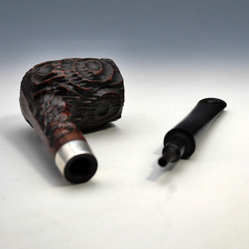 美國復古 L&H Stern「Sterncrest」雪茄煙斗 純銀裝飾