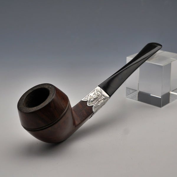 1901 British Antique “ROBERTSON” Smoking Pipe, Sterling Silver Mount, in a W. H. Carrington & Co. Case