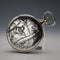 Reloj de bolsillo antiguo Escasany Hnos, plata 800, talla de cazador, esfera abierta, en buen estado de funcionamiento