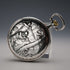 Reloj de bolsillo antiguo Escasany Hnos, plata 800, talla de cazador, esfera abierta, en buen estado de funcionamiento