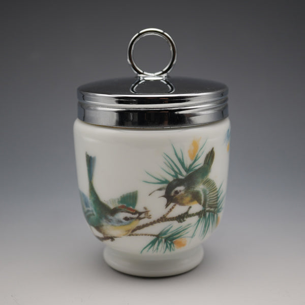 British Vintage Royal Worcester Porcelain Egg Coddler with Bird Design
