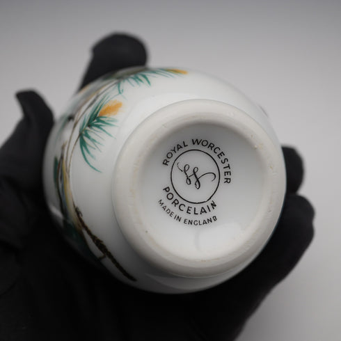 英國復古 皇家伍斯特 小鳥圖案 瓷製上桌蛋器