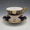 英國復古 Royal Crown Derby「葡萄藍」茶杯與茶碟①