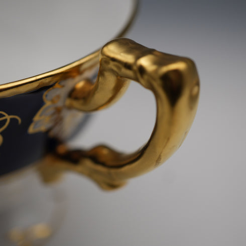 英國復古 Royal Crown Derby「葡萄藍」茶杯與茶碟②