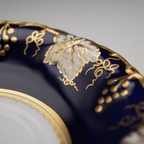 英國復古 Royal Crown Derby「葡萄藍」茶杯與茶碟②