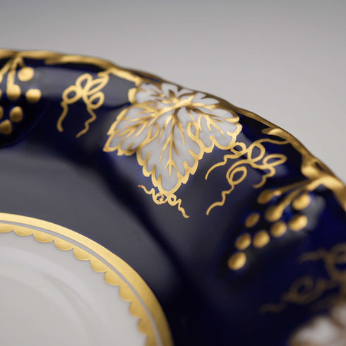 British Vintage Royal Crown Derby “Vine Cobalt” Cup & Saucer ②