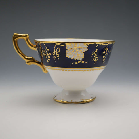 British Vintage Royal Crown Derby “Vine Cobalt” Cup & Saucer ②
