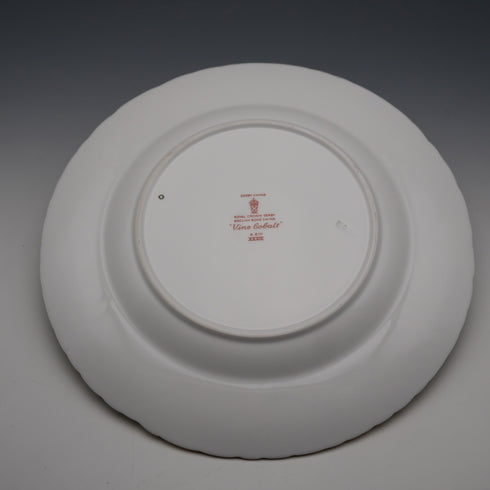 1971年 英國 皇家克勞恩達比 「葡萄藍」 沙拉盤 直徑21cm