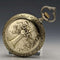 Antique good working Cima gold-plated flower engraving case pocket watch