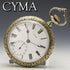 Antique good working Cima gold-plated flower engraving case pocket watch