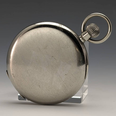 1930 年左右瑞士 Eberard Chronometer 懷錶 鎳質開放面 做工良好