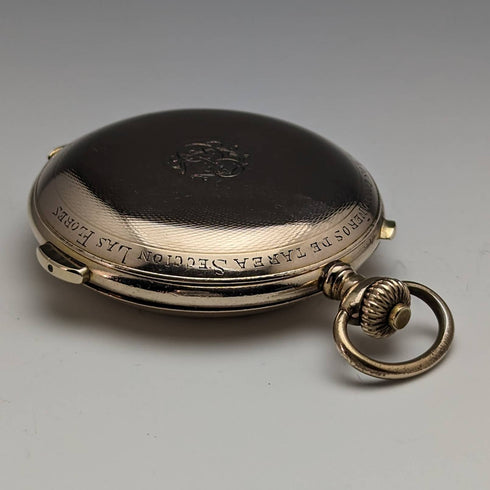 Around 1918 Antique Le Phare minute repeater & chronograph pocket watch gold plated hunter case refurbished