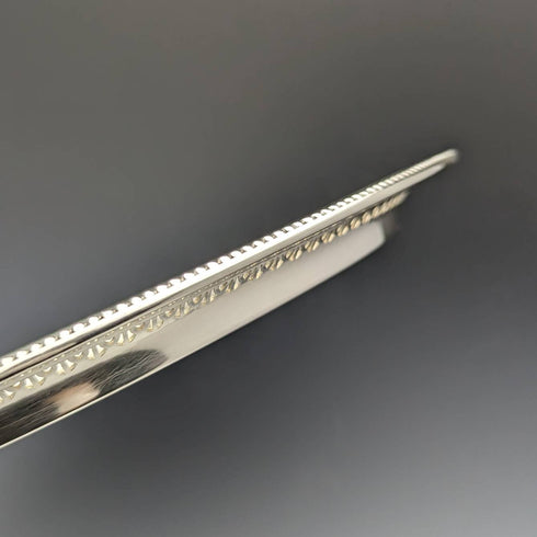 英国ヴィンテージ シルバープレート製 ピアス装飾トレイ 直径32cm Barker Ellis