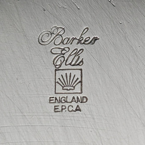 英国ヴィンテージ シルバープレート製 ピアス装飾トレイ 直径32cm Barker Ellis