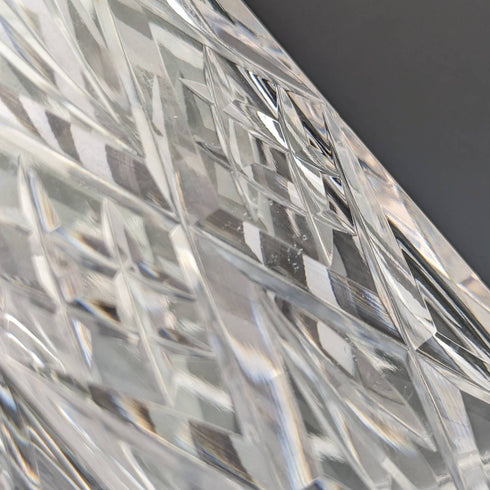 1979 年英國復古切割玻璃方形醒酒器,純銀裝飾 JA Campbell