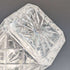 1979 British vintage cut glass square decanter with pure silver decoration JA Campbell
