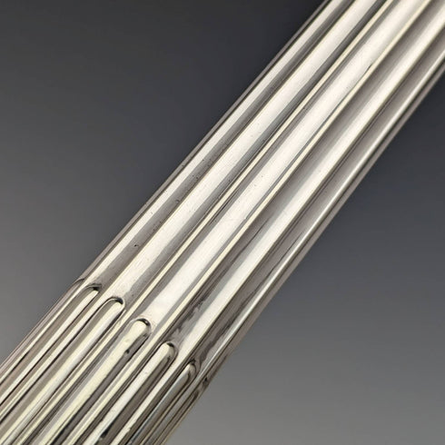 British antique silver plate large candlestick pair candle stand