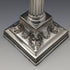 British antique silver plate large candlestick pair candle stand