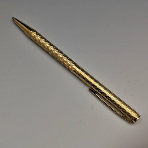 US Vintage Sheaffer Fountain Pen Gold Plated Fountain Pen and Ballpoint Pen Set with Case