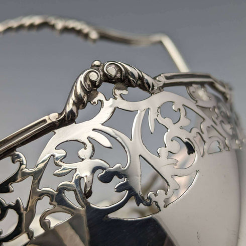 Cesta de azúcar de plata de ley vintage británica de 1929, 100g, Walker and Hall