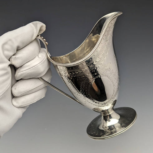 1872 年英國古董純銀奶油壺 138 克 Martin and Hall