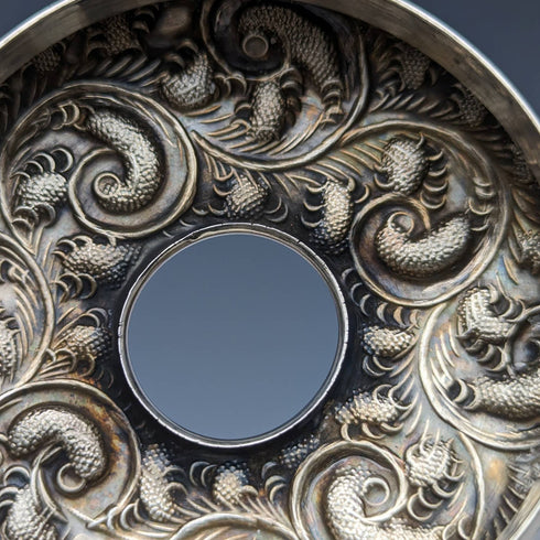 1910 年英國古董純銀蓋切割玻璃罐 JH Worrall and Son