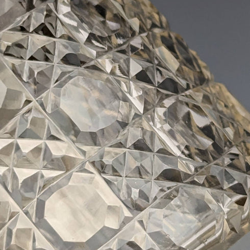 1910 年英國古董純銀蓋切割玻璃罐 JH Worrall and Son