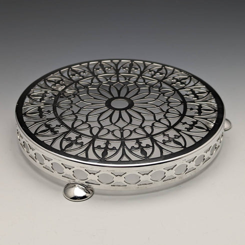 1923年 英国アンティーク シルバープレート製 ティーポットコースター