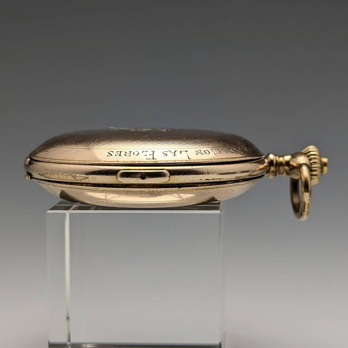 Around 1918 Antique Le Phare minute repeater & chronograph pocket watch gold plated hunter case refurbished