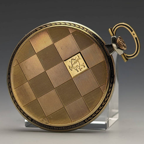 スイス ヴィンテージ WILKA 懐中時計 K18ゴールド 薄型オープンフェース 動作良好