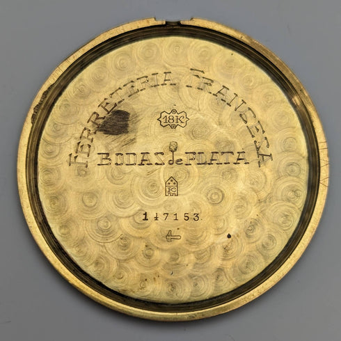 スイス ヴィンテージ WILKA 懐中時計 K18ゴールド 薄型オープンフェース 動作良好