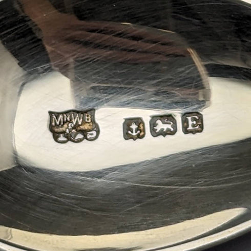 1929年 英国ヴィンテージ 純銀製ティースプーン6本セット ケース入り Mappin and Webb