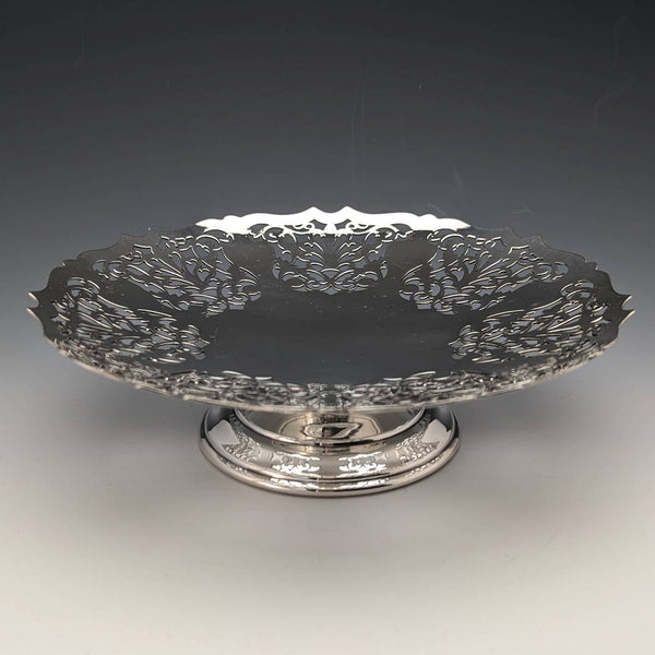 Around 1922 British antique silver plate compote/tazza diameter 22cm Mappin and Webb