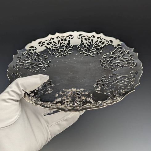 1922年頃 英国アンティーク シルバープレート製 コンポート/タッツァ 直径22cm Mappin and Webb