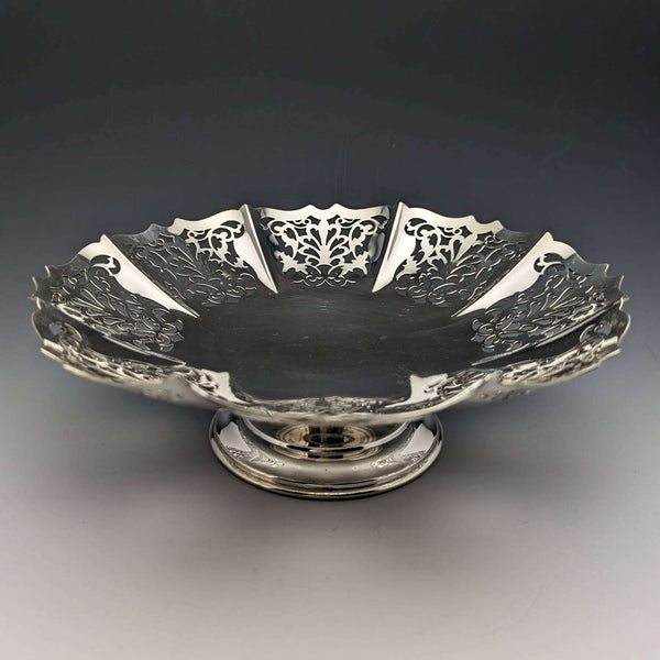 1922年頃 英国アンティーク シルバープレート製 コンポート/タッツァ 直径24cm Mappin and Webb